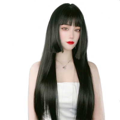 기술 2022 일본 공주 절단 열 저항성 합성 머리 패이크 뱅스