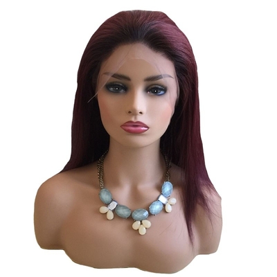 100% 인간발 브라질 99J Ombre Full Lace Wig 스위스 360 Lace Front 10-24 인치 투명 HD