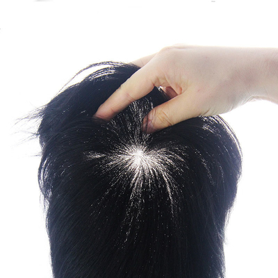 머리 조각 타입 직선 100%인간의 머리카락 남자 튜피 얇은 피부와 가벼운 밀도