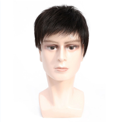 왼쪽 디자인 스위스 蕾丝 베이스 남성 튜피 얇은 피부 개척과 100% 인간 머리카락