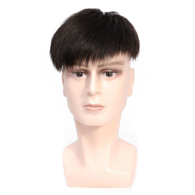 왼쪽 디자인 스위스 蕾丝 베이스 남성 튜피 얇은 피부 개척과 100% 인간 머리카락