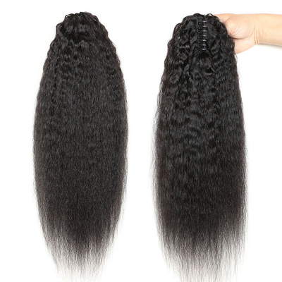 0.2kg 드래그스트링 인적 머리 킨키 직렬 말꼬리 연장 여성 2022