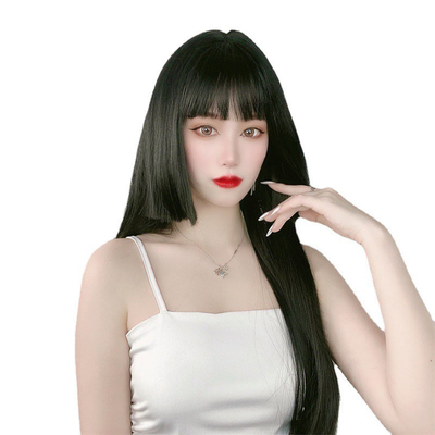 기술 2022 일본 공주 절단 열 저항성 합성 머리 패이크 뱅스