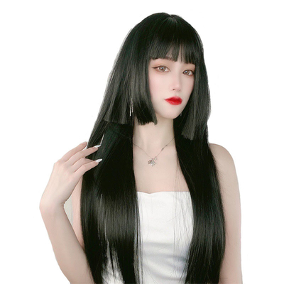기술 2022 일본 공주 절단 열 저항성 합성 머리 패이크 뱅스