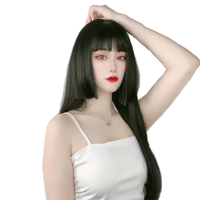 기술 2022 일본 공주 절단 열 저항성 합성 머리 패이크 뱅스