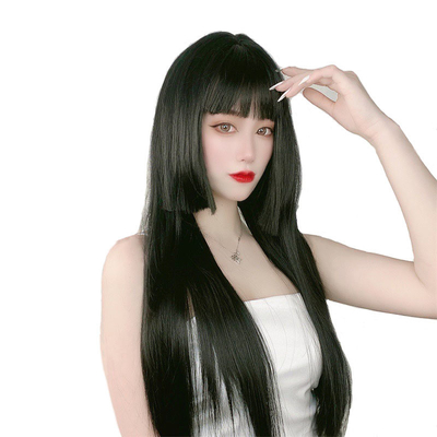 기술 2022 일본 공주 절단 열 저항성 합성 머리 패이크 뱅스