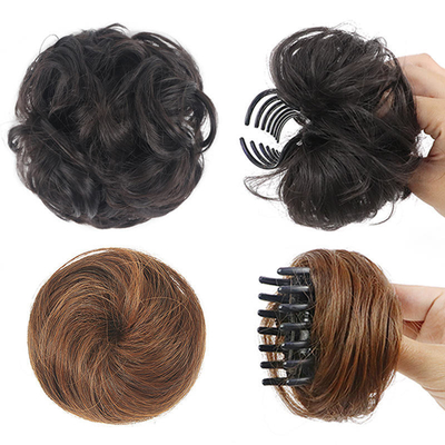 허용 OEM/ODM 합성 헤어 도넛 Messy Bun Hair Piece Extensions Chignon
