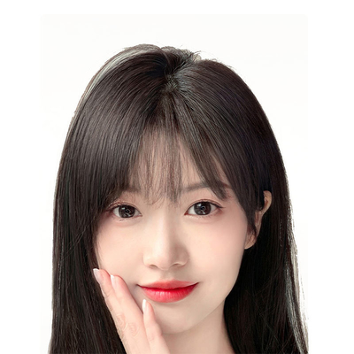 110% 밀도 실크 베이스 투피 뱅스 브라질 웨딩 웨딩 헤어 액세서리