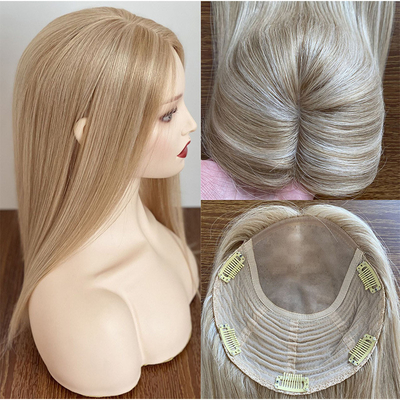 여성용 진짜 처녀 인 머리 톱퍼
