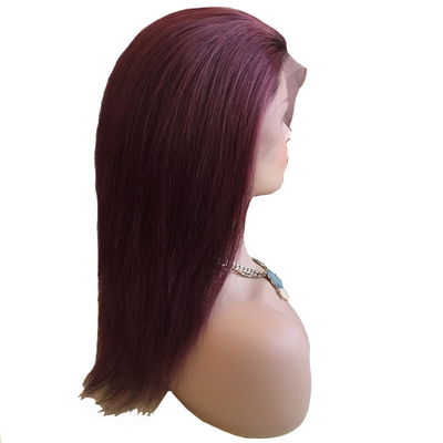 100% 인간발 브라질 99J Ombre Full Lace Wig 스위스 360 Lace Front 10-24 인치 투명 HD