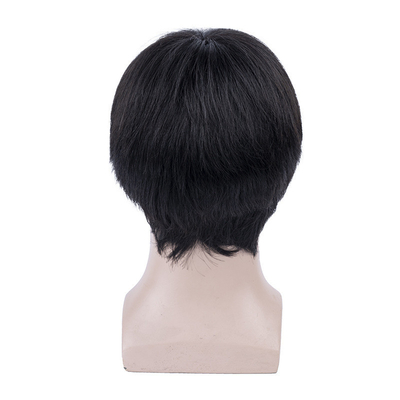 250% 밀도로 젊은 남성용 맞춤형 접착제 없는 짧은 패리크