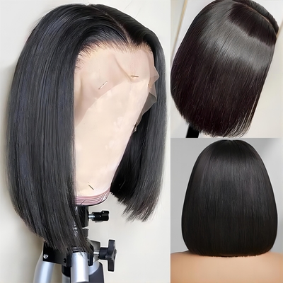 브라질 머리 짧은 밥 투명 밥 패그 Hd renda 앞 인적 머리 패그 8-14 인치