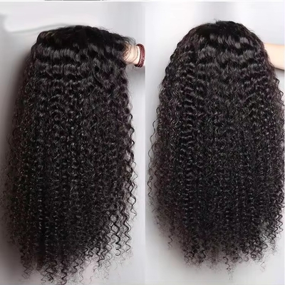 Kinky Curly Glueless Full Hd 蕾丝 假发 인체발 假发 180% 전체 커버 密度